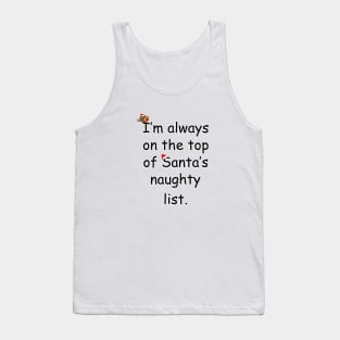 Santa's List B/W Tank Top
